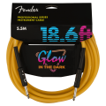 Fender Professional Series Glow in the Dark Instrument Cable  5.5m  Orange