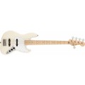 Squier Affinity Series Jazz Bass V 5-String Bass Guitar - Maple Fingerboard - Olympic White