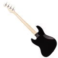 SX SB1-SK 4-String Bass Guitar and BA1565 15 Watt Bass Amp - Black