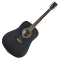 SX SD104BK Dreadnought Acoustic Guitar - Black