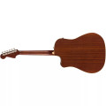 Fender Redondo Player Acoustic Guitar, Walnut Fingerboard, White Pickguard, Candy Apple Red