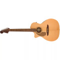 Fender Newporter Player Left-Handed Acoustic Guitar, Walnut Fingerboard, Gold Pickguard, Natural