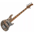 Cort GB Modern 5 5-String Bass Guitar - Roasted Maple Fretboard - Open Pore Charcoal Grey