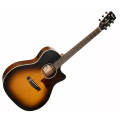 Cort GA1E Grand Auditorium Acoustic Electric Guitar - Open Pore Sunburst
