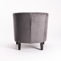 Kelly Velvet Comfort Tub Armchair - Dark Grey