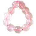 Rose Quartz bead string, round, 9mm, 40cm
