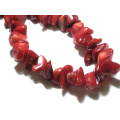 Red Coral Chip string, 80cm