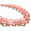 Cherry quartz bead string, 6mm, round, 40cm