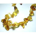 Natural Amber Side-Drilled Chip string 38cm string