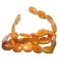 Crackled agate oval button bead string, 13x18mm, 40cm