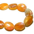 Crackled agate oval button bead string, 13x18mm, 40cm