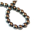 Hematite bead string, round, 4mm, 40cm