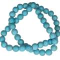 Colored Howlite bead string, blue, round, 8mm, 40cm