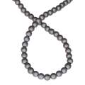 Colored Hematite bead string, matte grey, round, 3mm, 40cm