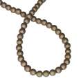 Colored Hematite bead string, matte gold, round, 3mm, 40cm