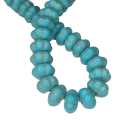 Blue Howlite bead string, pumpkin shape, 8x13mm, 38cm