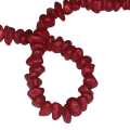 Howlite string, dark red, 8-10mm, 40cm