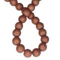 Colored Howlite bead string, rosy brown, round, 8mm, 40cm