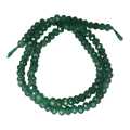 Emerald colored Jadeite bead string, 3x5mm, Rondelle, 40cm