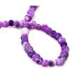 Crackle Agate bead string, purple, 4mm, matte, 40cm