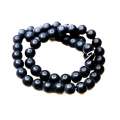 Obsidian bead string, 8mm, matte, 40cm