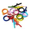 4x Bar and toggle clasp, 15x18mm, assorted colors