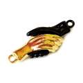 Hands magnetic clasp, 12x32mm, black & gold
