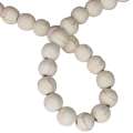 Colored Howlite bead string, cream, round, 8mm, 40cm