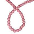 Colored Howlite bead string, soft pink, round, 6mm, 40cm