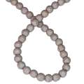 Colored Howlite bead string, light grey, round, 6mm, 40cm