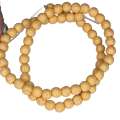 Colored Howlite bead string, golden yellow, round, 6mm, 40cm