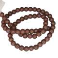 Colored Howlite bead string, chocolate, round, 6mm, 40cm