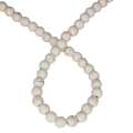 Colored Howlite bead string, off-white, round, 6mm, 40cm