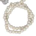 Colored Howlite bead string, off-white, round, 6mm, 40cm