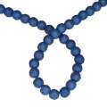 Colored Howlite bead string, royal blue, round, 6mm, 40cm