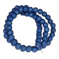 Colored Howlite bead string, royal blue, round, 6mm, 40cm