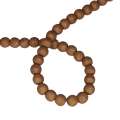 Colored Howlite bead string, pale brown, round, 6mm, 40cm