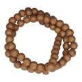 Colored Howlite bead string, pale brown, round, 6mm, 40cm