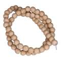 Colored Howlite bead string, sand brown, round, 6mm, 40cm