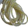 Light yellow crackled agate bead string, frosted, 6mm, 40cm
