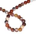 Fire Agate bead string, 6mm, round, 40cm