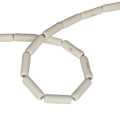 Cream Howlite bead string, cylinders, 5x13mm, 38cm