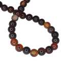 Dark Carnelian bead string, round, 6mm, 38cm