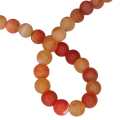 Orange agate bead string, frosted, round, 9mm, 38cm