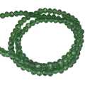 Glass bead string, faceted, rondelle, 4x5mm, peridot, 40cm