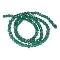 Glass bead string, faceted, rondelle, 4x5mm, seagreen, 40cm