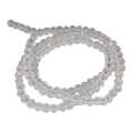 Glass bead string, faceted, rondelle, 4x5mm, clear, 40cm