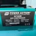 POWER ACTION -  Air compressor, belt driven, twin head, 8 bar -  AC100B