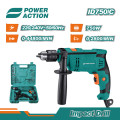 POWER ACTION -  13mm Impact Drill kit, variable speed and soft grip (30pc) -  ID750-C