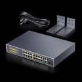 Cudy 16-Port 10/100Mbps,1 x Gbe,1 x Gbe/SFP Combo,Unmanaged PoE+ Switch,200w